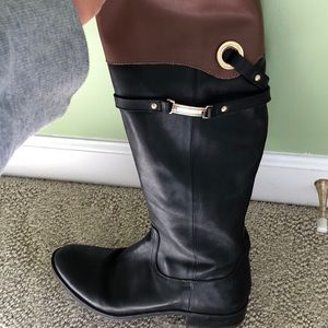 Tommy Hilfiger black and brown boots!